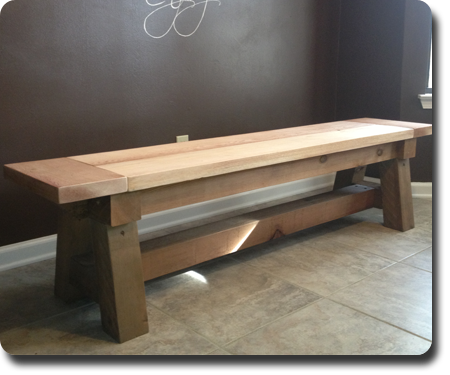 Cedar Truss Bench - unstained